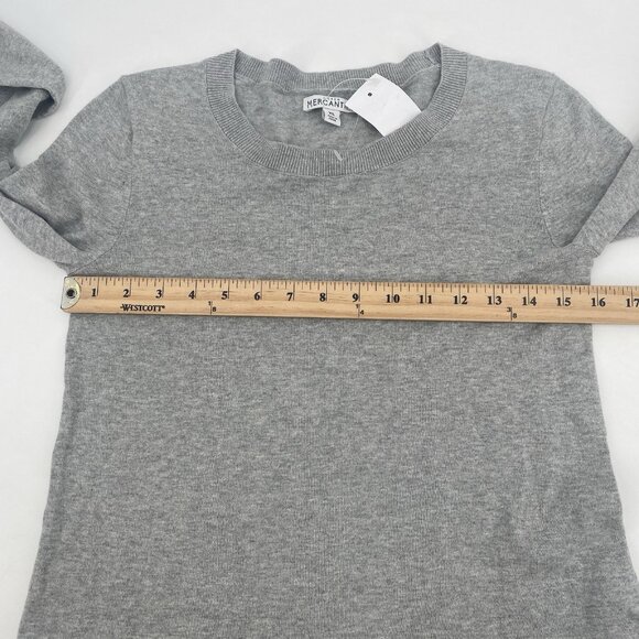 J.Crew Women’s XS Gray Pullover Flannel Plaid Hem Sweater NWT - Picture 7 of 10